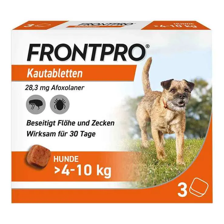 FRONTPRO 28 mg Kautabletten für Hunde 4 - 10 kg, 3 St