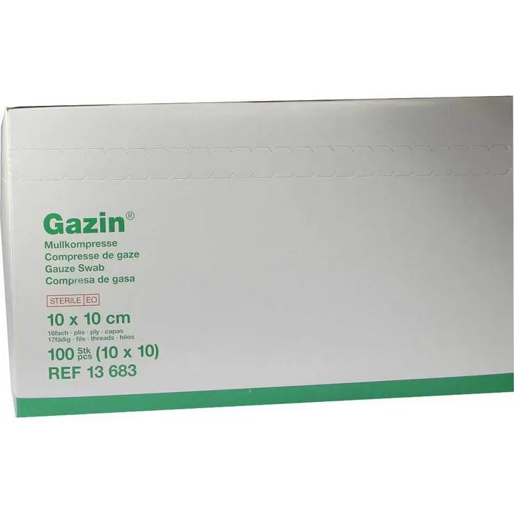 Gazin Kompressen 10x10cm 16f, 10X10 St