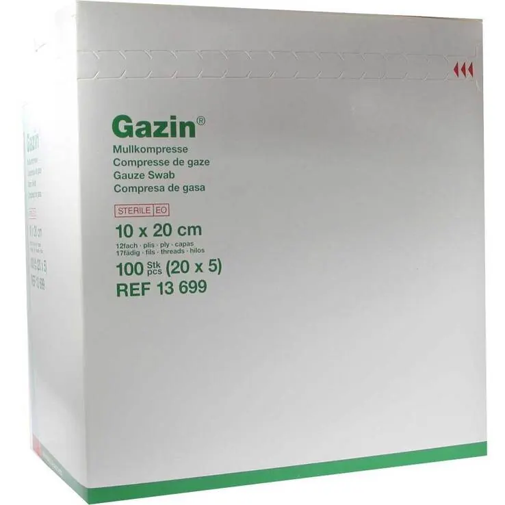 Gazin Kompressen 10x20cm 12f, 20X5 St