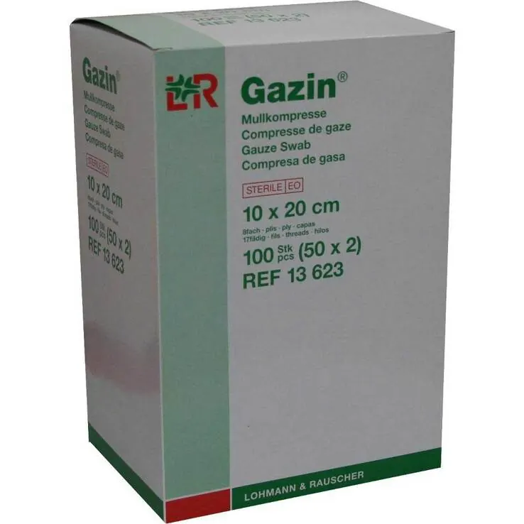 Gazin Kompressen 10x20cm 8fa, 50X2 St