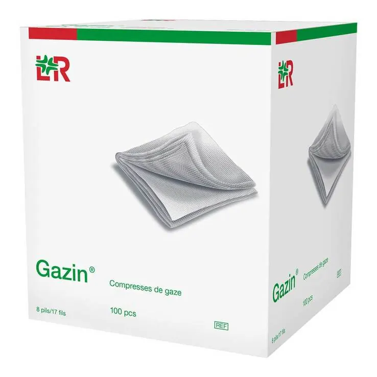 Gazin Mullkomp.10x10 cm unsteril 8fach Op, 100 St