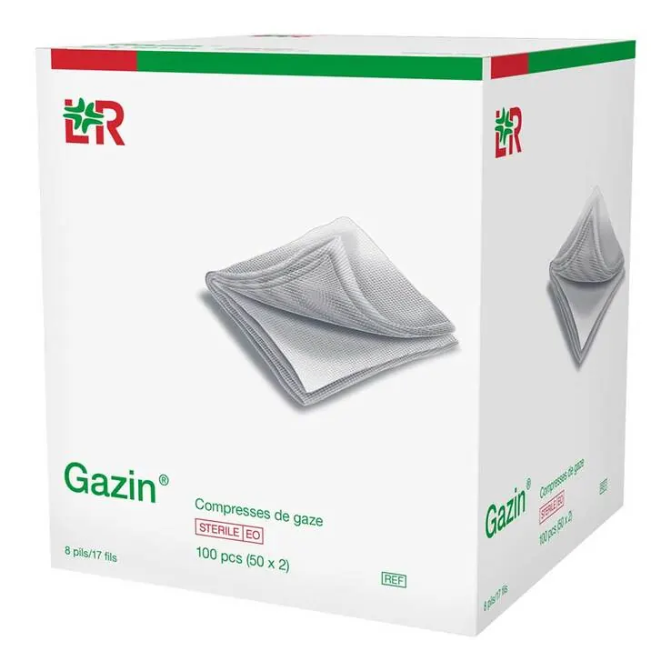 Gazin Mullkomp.10x20 cm steril 8fach, 50X2 St
