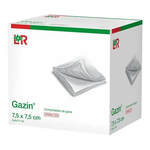 Gazin Mullkomp.7,5x7,5 cm steril 8fach, 25X2 St