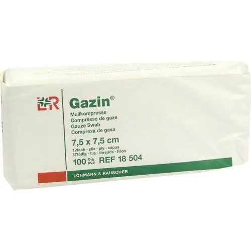 Gazin Mullkomp.7,5x7,5 cm unsteril 12fach Op, 100 St