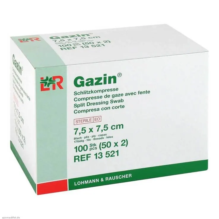 Gazin Schlitzkompressen 7,5x, 50X2 St