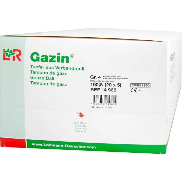 Gazin Tupfer eigroß steril 2 + 3, 100 St