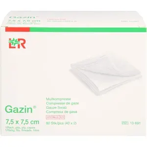 GAZINMullkomp.7,5x7,5cmsteril12fach40X2St