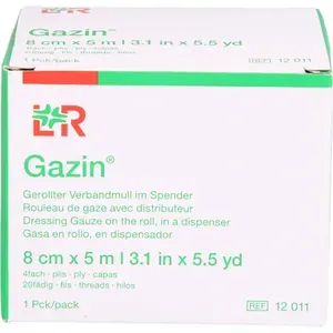GAZINVerbandmull8cmx5m4fachgerollt1St