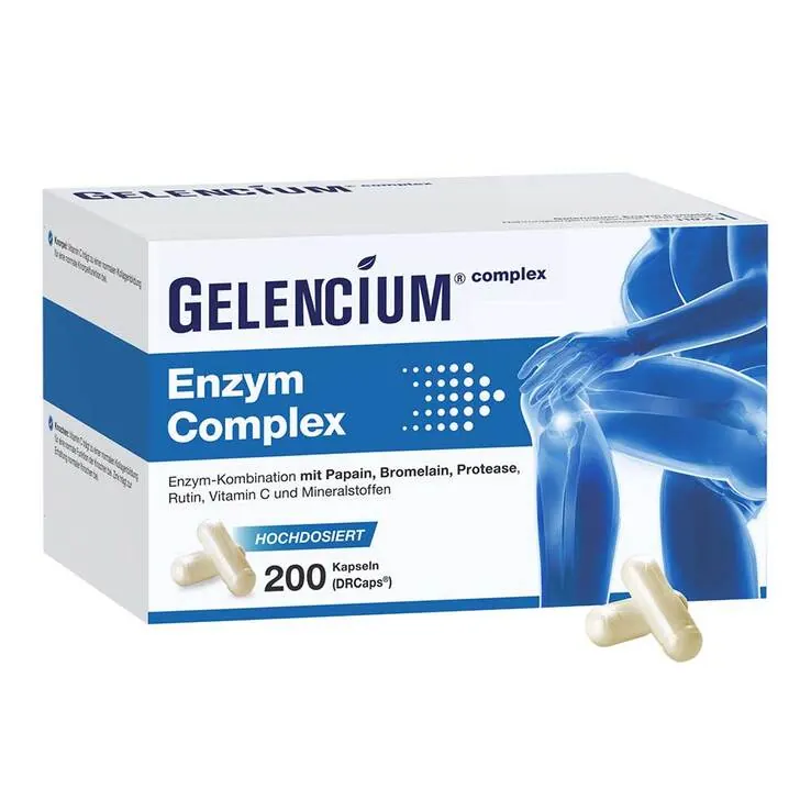 Gelencium Enzym Complex hochdosiert mit Bromelain Kapseln , 200 St