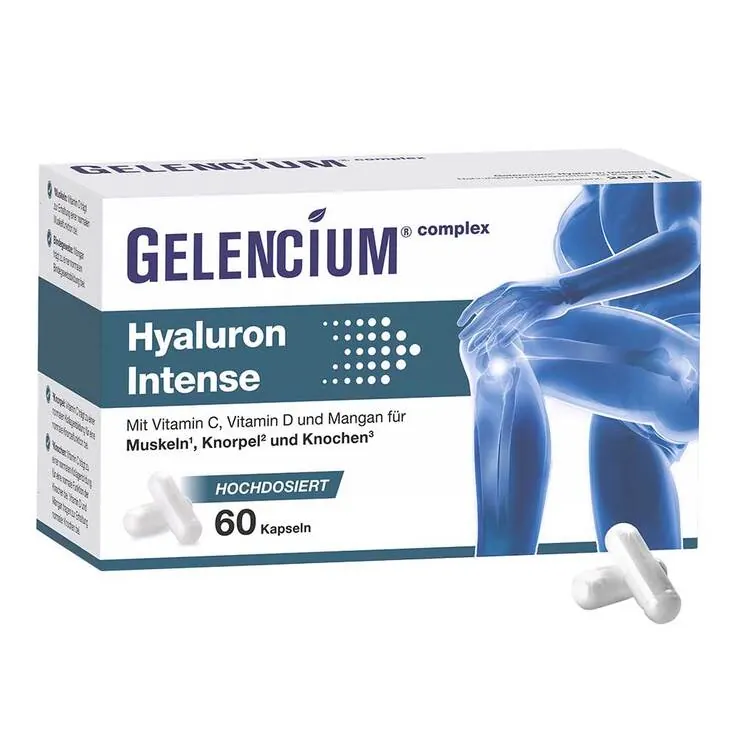 Gelencium Hyaluron Intense hochdosiert mit Vitamin C Kapseln , 60 St