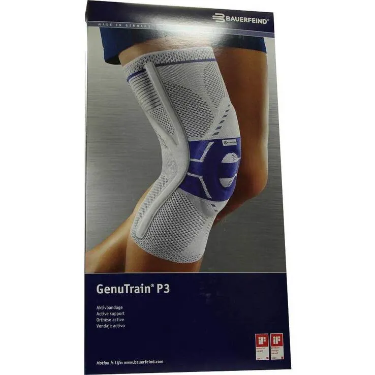 Genutrain Kniebandage P3 links Größe 1 titan, 1 St