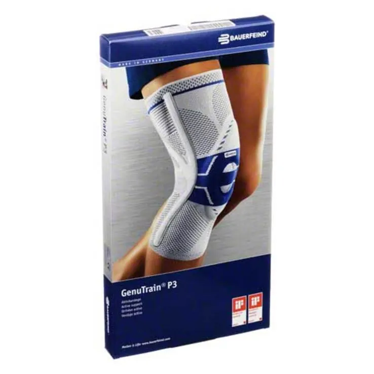 Genutrain Kniebandage P3 links Größe 4 titan, 1 St