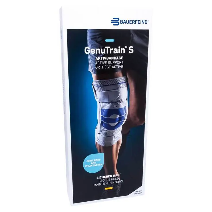 Genutrain S Pro Aktivbandage links Größe 5 titan, 1 St