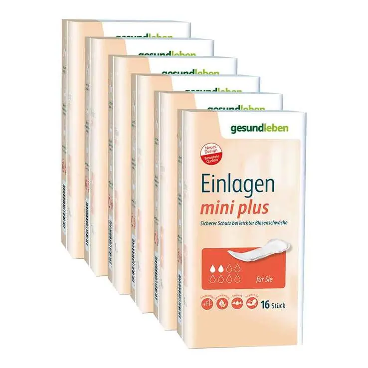 Gesund Leben Einlagen mini plus, 6X20 St