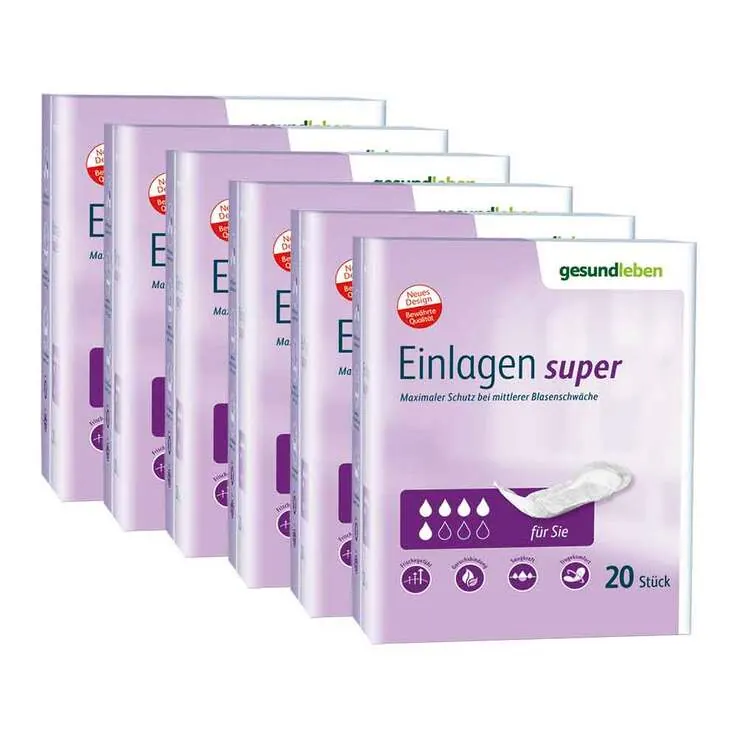 Gesund Leben Einlagen super, 6X20 St