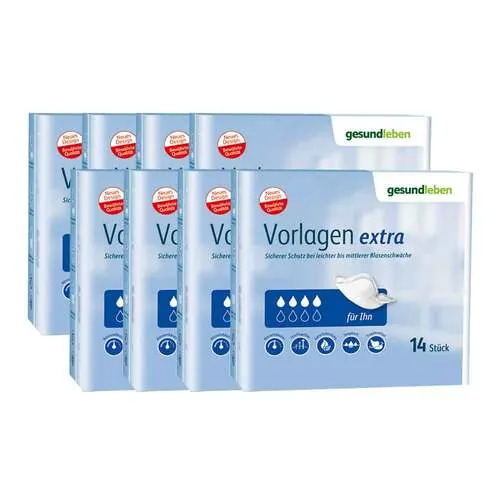 GESUND LEBEN Vorlage Herren extra, 8X10 St