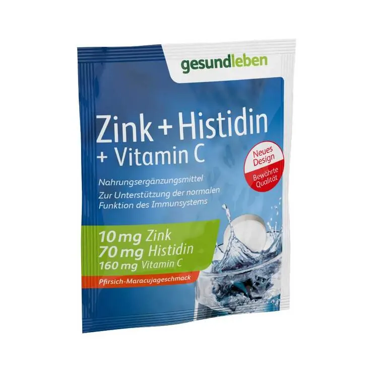 Gesund Leben Zink + Histidin + Vitamin C Brausetabletten, 150 St