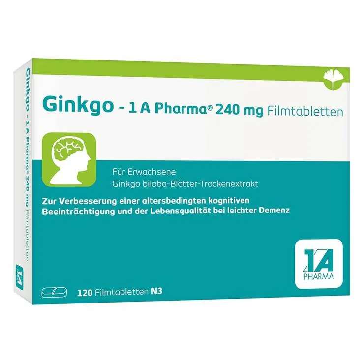 Ginkgo – 1 A Pharma®  240 mg Filmtabletten, 120 St
