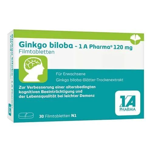 Ginkgo Biloba-1A Pharma 120 mg Filmtabletten, 30 St