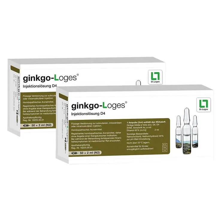 Ginkgo-Loges Injektionslösung D 4 Ampullen, 100X2 ml