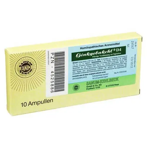 GINKGOBAKEHL D 4 Ampullen, 10X2 ml