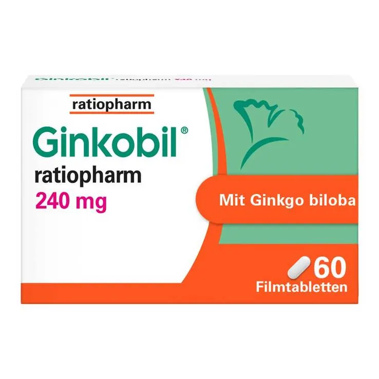 Ginkobil ratiopharm 240mg mit Ginkgo biloba, 60 St