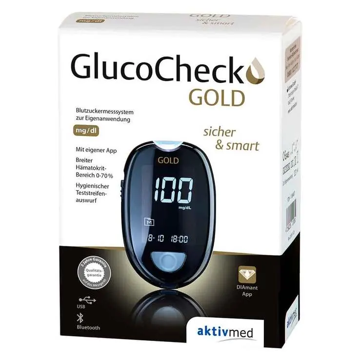 Gluco Check Gold Blutzuckermessgerät Set mg / dl, 1 St