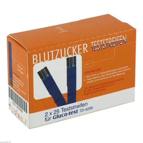 GLUCO TEST Blutzuckerteststreifen, 50 St