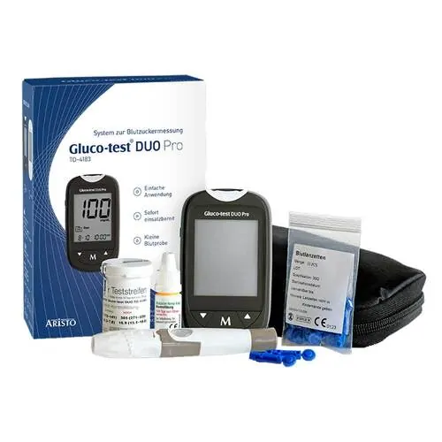 Gluco Test Duo Pro Set Blutzuckermessgerät mg / dl, 1 St