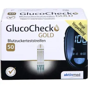 GLUCOCHECKGOLDBlutzuckerteststreifen50St