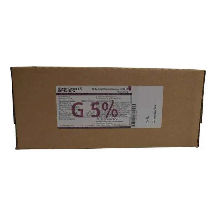 Glucose 5% Deltamedica Infusionslösung Glasflasche , 10X100 ml