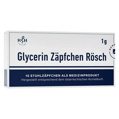 Glycerin Zäpfchen Rösch 1 g gegen Verstopfung, 10 St