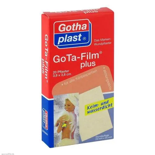 GOTA FILM plus 3,8x3,8 cm Pflaster, 20 St