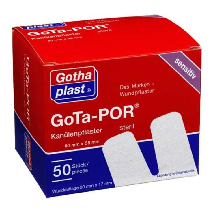 Gota-Por Kanülenpflaster 58x80 mm, 50 St