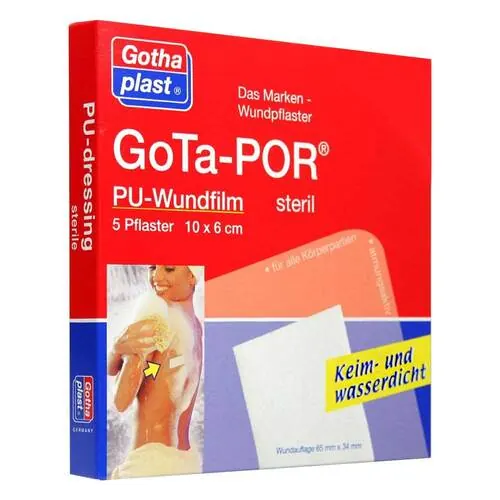 GOTA-POR PU Wundfilm 10x6 cm steril Pflaster, 5 St
