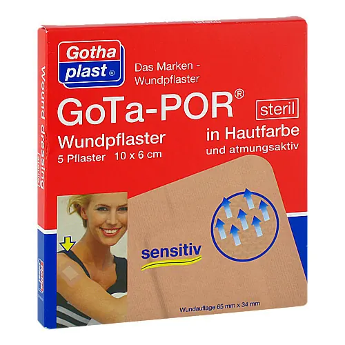 GOTA-POR Wundpflaster steril 60x100 mm hautfarben, 5 St