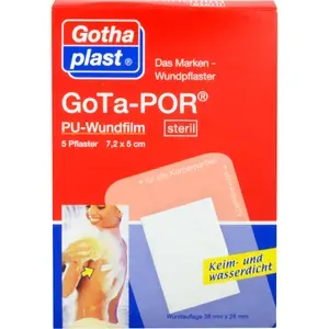 GOTA-PORPUWundfilm7,2x5cmsterilPflaster5St