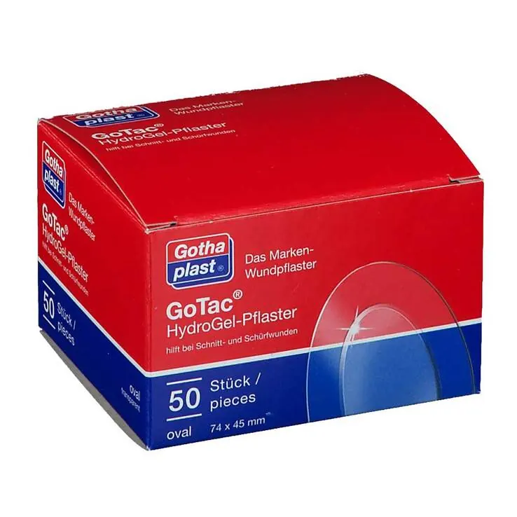 Gotac Hydrogel-Pflaster 74x45 mm oval, 50 St