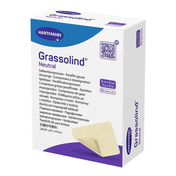 Grassolind Salbenkompressen 5x5 cm steril, 50 St