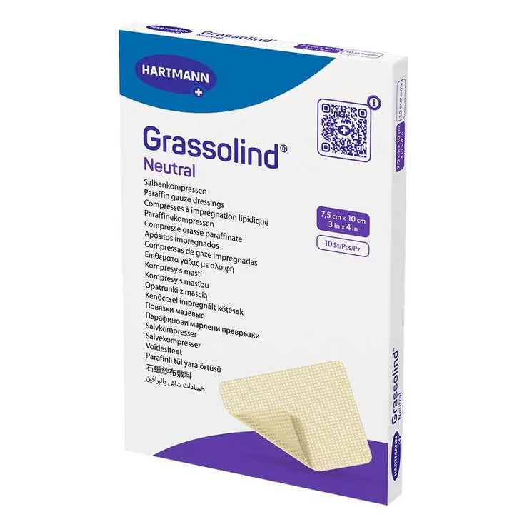 Grassolind Salbenkompressen 7,5x10 cm steril, 10 St