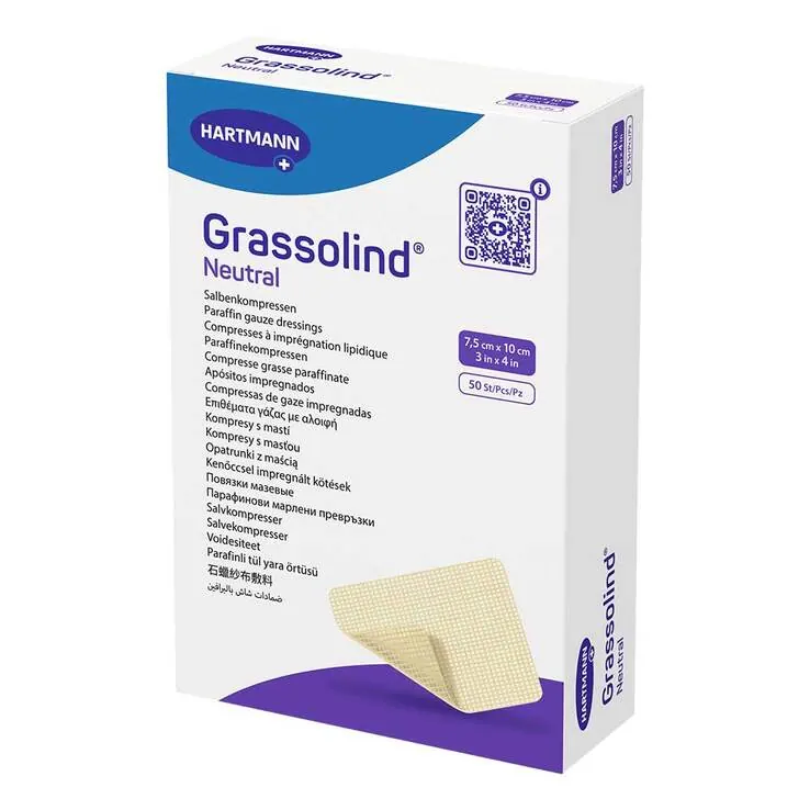 Grassolind Salbenkompressen 7,5x10 cm steril, 50 St