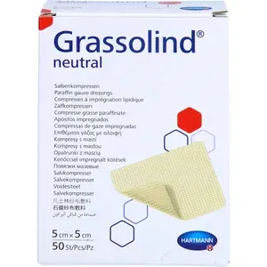 GRASSOLINDSalbenkompressen5x5cmsteril50St