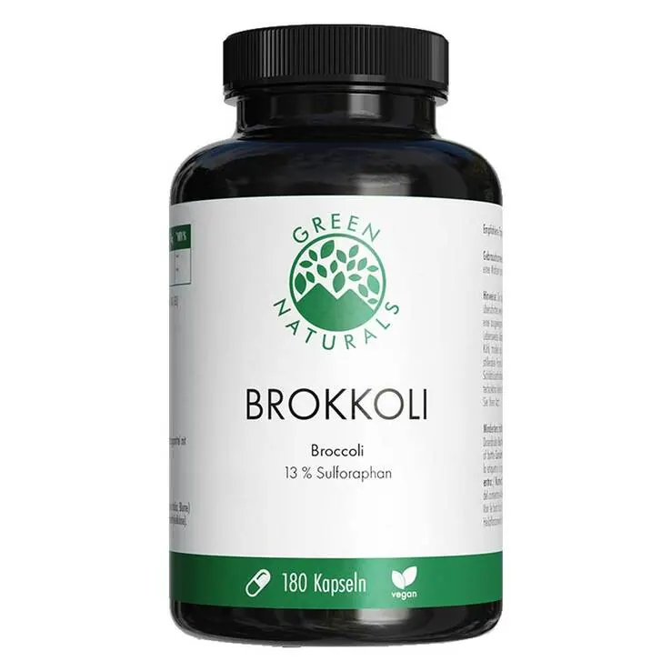 Green Naturals Brokkoli + 13% Sulforaphan vegan Kapseln , 180 St