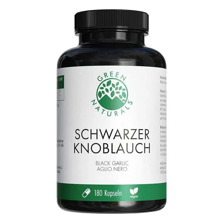 Green Naturals schwarzer Knoblauch 600mg mit Sac Kps, 180 St