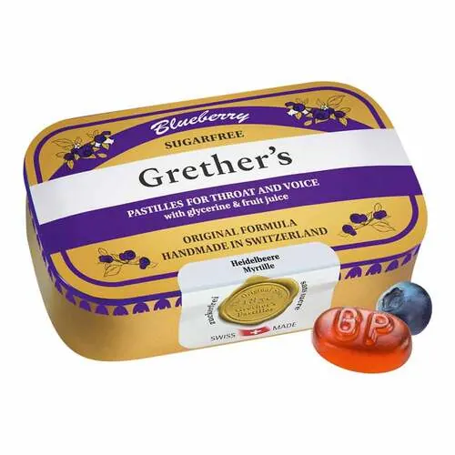 Grethers Blueberry zuckerfrei Pastillen, 110 g