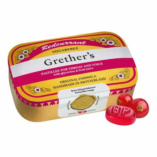 Grethers Redcurrant + Vitamin C zuckerfrei Pastillen, 110 g