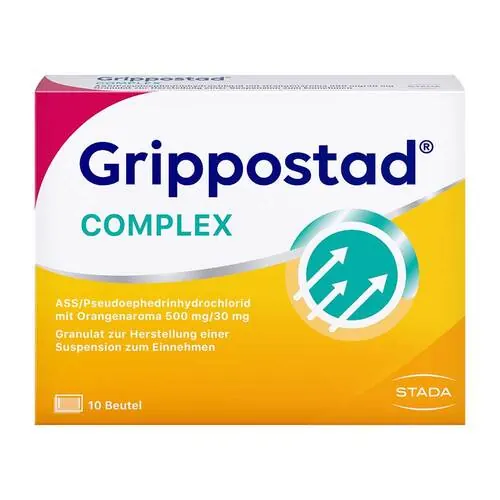 Grippostad Complex Ass / Pseudoeph.500/30 mg Orange, 10 St