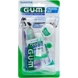 GUMTRAVELKITZahnbürste+Zahnseide+Zahnpasta1St
