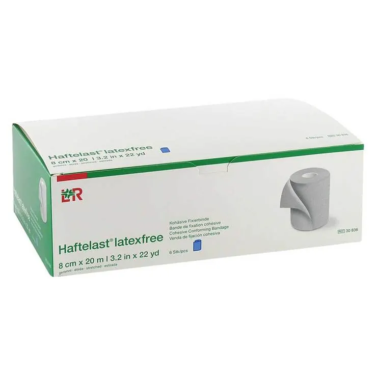 Haftelast Fixierbinde kohäs.latexfrei 8 cm x 20 m blau, 6 St