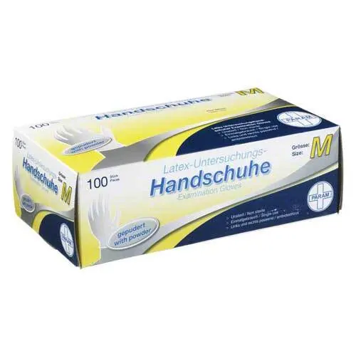 Handschuhe Einmal Latex gepudert M, 100 St